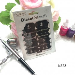 Sablon modele unghii cu Airbrush NS23B Sabloane airbrush